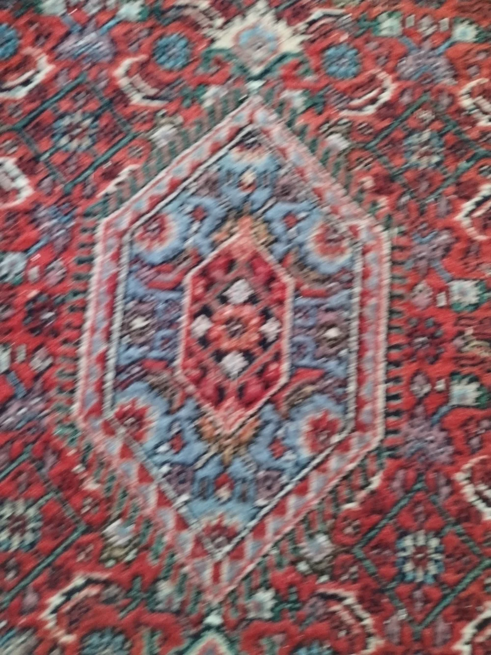 Red Patterned Door Mat - Classic Accent Rug